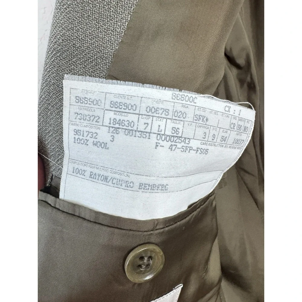 Ermenegildo Zegna 100% Wool Blazer Men's 44R Green Made‎ in Switzerland Luxury